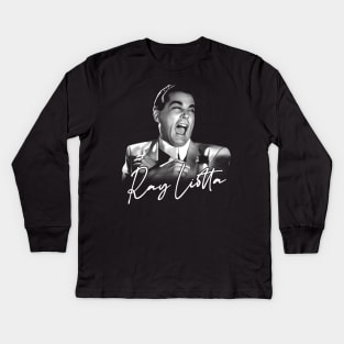 Ray Liotta / Retro Fan Art Design Kids Long Sleeve T-Shirt